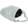 Caspar TL617 Large Women's Vintage Suede Bag, light grey