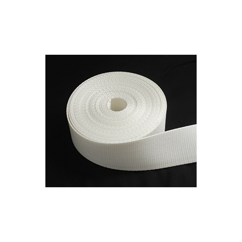 ALC 2 inch White Heavy Nylon Webbing 1 Yard (2"