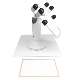 DCCStands Clover Flex Screen Protector and 7" Freestanding Swivel and Tilt Terminal Stand, White