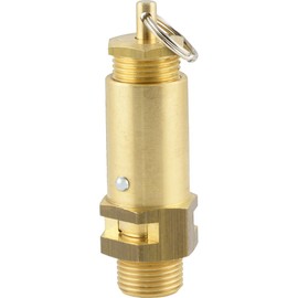 Fittingteile Brass Safety Valves Adjustable (Not Component Tested) Boiler Compressed Air Relief Valves (Thread Size: G 3/8 Inch - Adjustment Range: 8-12 bar)