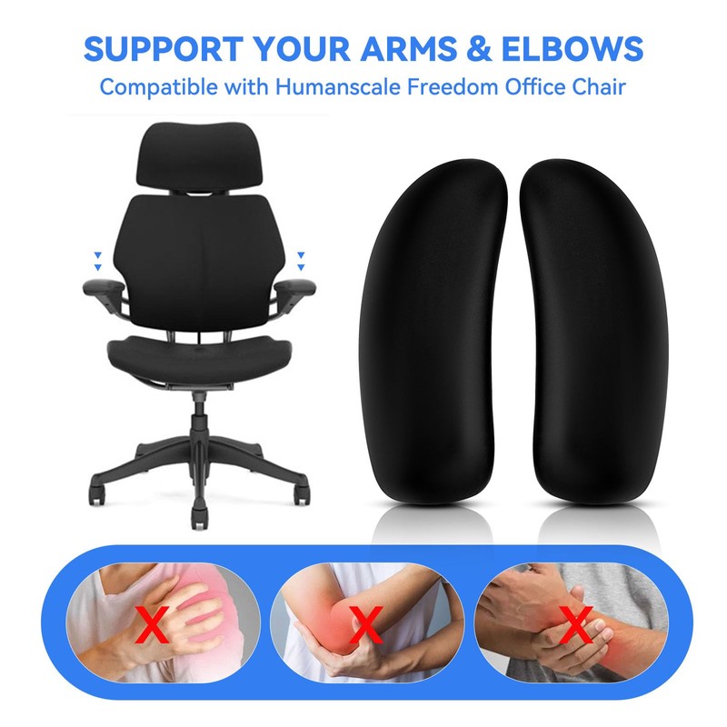 SINOLUXE Arm Pads Replacement for Humanscale Freedom Office Chair, Only