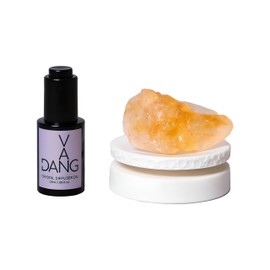 Van Dang Crystal Stones Meditation Set Citrine | Chakra Diffuser Oil Dropper Aromatherapy | Luxury Spiritual Home Decor Gift Home Fragrance Notes of Rosemary, Bergamot, Ylang & Muguet (Solaire)
