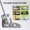 Golf Headcover Putter Skull & Four Leaf Clover, Lightweight Waterproof
