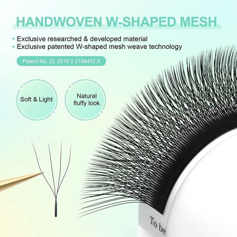 NAGARAKU 4D W Shape Eyelash Extension Supplies Natural Soft Volume