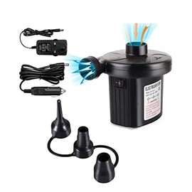Electric Air Pump Inflate/Deflate With 3 Nozzles For Inflatable Beds, Padding Pool and Other Beach Toys.