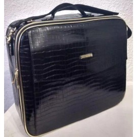 Beauty Secrets Cosmetiquera Negra Con Textura Grande