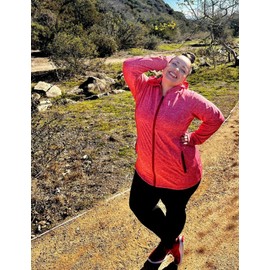 FOREYOND Plus Size Fleece Lined Jackets for Women Thermal Hoodies Full Zip Up Workout Athletic Jackets with Thumb Holes, Grey, 2XL