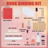 WEBEEDY Beginner Bookbinding Kit 64 Pcs DIY Basic Bookbinding Kit