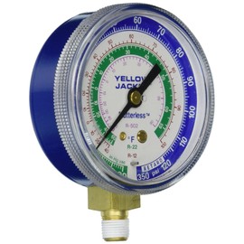 Yellow Jacket 49002 2-1/2" Gauge (Degrees F), Blue Compound, 30", 0-120 (Retard Protection to 350 psi), R-12/22/502