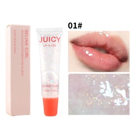 INTOPOP Lip Gloss Tint: Moisturizing Glossy Lip Lipstick, Pin Clip, Moisturizing, Tint Strip, Does Not Fall Off, Transparent Blood Color, For Daily Makeup (01-Crystal Pink)