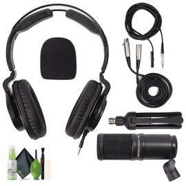 Zoom ZDM-1 Podcast Mic Pack, Podcast Dynamic Microphone, ZHP-1 Headphones, TPS-4 Tripod, Windscreen, 2-Meter XLR Cable, for Recording & Streaming Podcasts + Cleaning kit