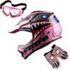 1Storm Youth Motocross Helmet Kids Motorcycle Bike Helmet Shark Pink