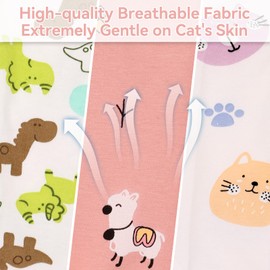 2-Piece Cat Recovery Suit for Spay Abdominal Injuries Female, Cat Onesie for Cats After Surgery, Cat Surgery Recovery Suit, Kitten Onesie for Cats, Anti Licking