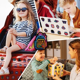 Stickers, Pack of 50 Graffiti Stickers Kids Cool Neon Sticker Set Waterproof Vinyl Stickers Bicycle Car Laptop Skateboard Scrapbook Drinking Bottle Suitcase Children's Birthday Party Favours Neon