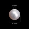 Natural Freshwater Half-Drilled Round Pearl Beads 4-5mm White Loose Pearls