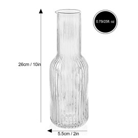 Striped Crystal Carafe 0.75L – 1950s Retro Fun! Elegant, Lead-Free, and Dishwasher Safe – Ideal for Water, Juice, and More – Perfect for Dinner Parties and Daily Use
