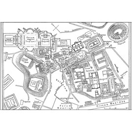 History Galore 24"x36" Gallery Poster, central Rome during the Roman Empire, with the Colosseum at the upper right corner