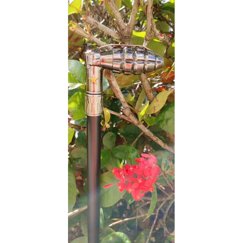 Army Hand Grenade Shaped Walking Stick Cane - US Military