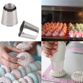 4 Pcs Icing Piping Nozzles, Stainless Steel Baking Kits, Piping Nozzles Tips Set, Decorating Icing Piping Set, Cream Icing Piping Fondant Rose Nozzle Pastry Tools Fondant Decorating Tools#7