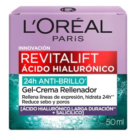 Gel Crema Hidratante L'Oréal Paris Revitalift Ácido Hialurónico, 50 ml