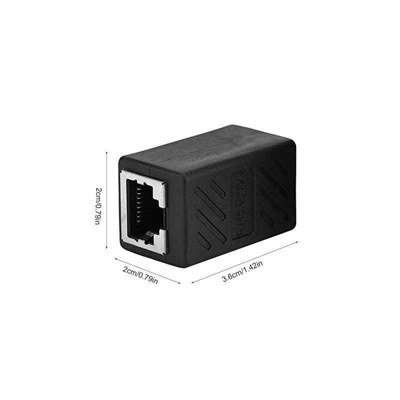 Cuifati Acoplador Ethernet RJ45, Adaptador Extensor de Cable Ethernet, Conector