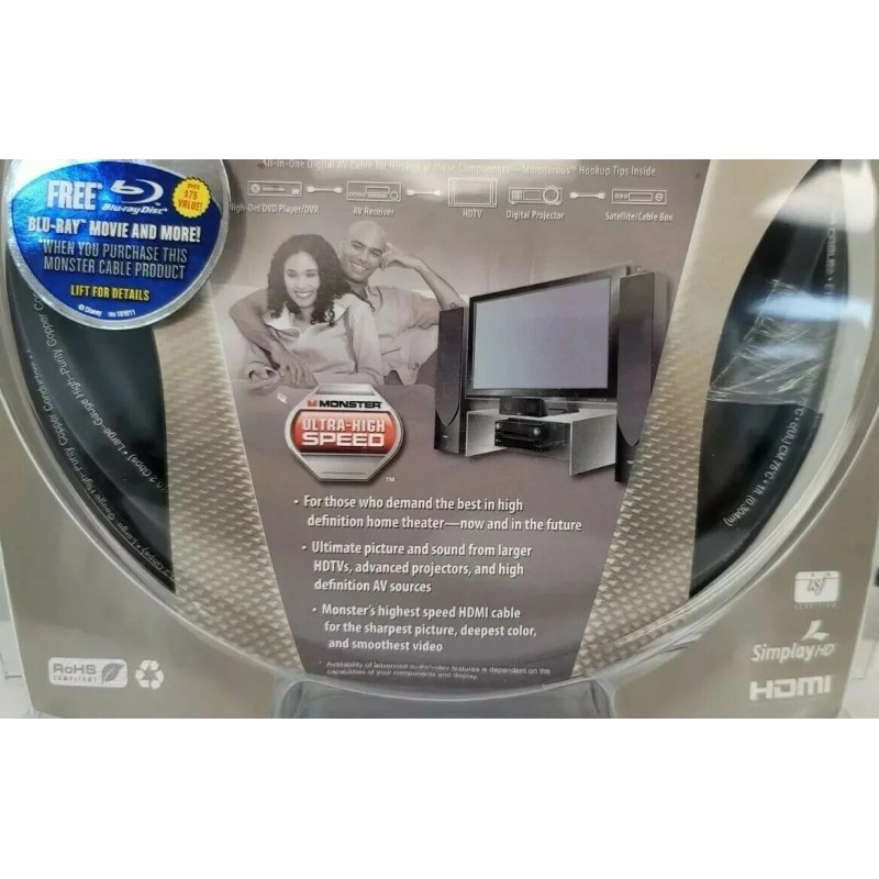 Monster 1000HD Advanced Ultra High Speed HDMI Cable Digital A/V