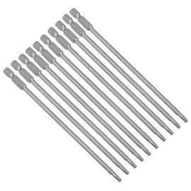 uxcell 10 Pcs T15 Magnetic Torx Screwdriver Bits, 1/4 Inch Hex Shank 5.9-inch Length S2 Security Tamper Proof Screw Driver Kit Tools