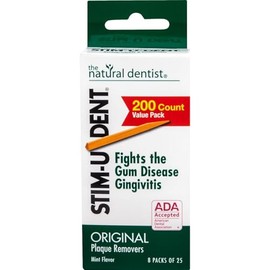 The Natural Dentist Stim-U-Dent Original Plaque Removers 200ct - 8 Packets of 25 Picks
