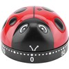 Ladybug Cooking Timer, Mechanical Clockwork 60-Minute Timer, Kitchen Alarm Clock,