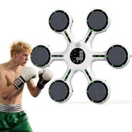 Music Boxing Machine for Adults Kids, Smart 6-Level Wall Punching Pad | Real-Time Tracking for Hits/Accuracy/Time | Dual Wall Mounting | Home Gym & Boxing Training Equipment (Tentacle-Inspired)