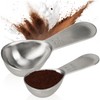 COM-FOUR® 2 x Coffee Scoops Made of Stainless Steel -
