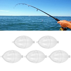 Gllehkt 5Pcs FishingsCastings Bobbers Float Fishing Clear Float Plastics Oval Strikes Indicator Easy to Use