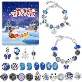 2024 Christmas Advent Calendar Bracelets Set - 24 Days DIY Christmas Countdown Bracelet Advent Calendar Fillers Jewelry Making Kit Birthday Gift