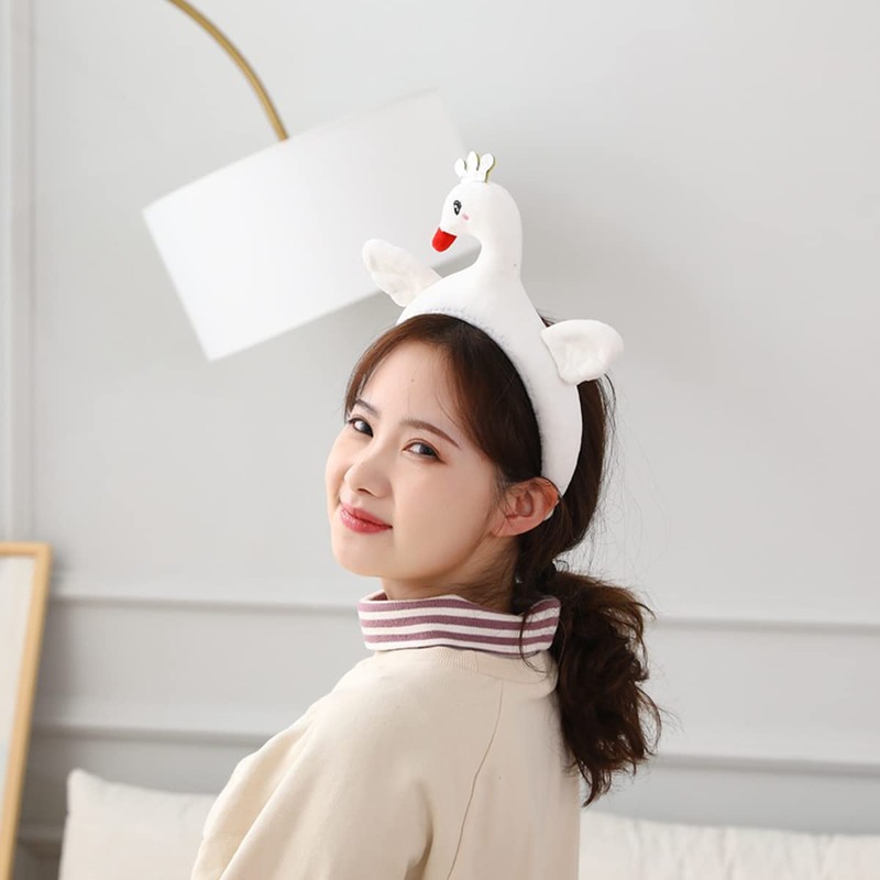 Edostree TEFD-01 Swan Headband Fluffy Headband Cosplay Headband Hair Ornaments