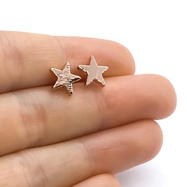 Rose Gold Tone Star Stud Earrings, Miss Fit Boutique