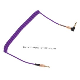Vaguelly 4pcs TRS Audio Cable Coiled Headphone Wire Short Aux Cable for Car Phone Home Theater