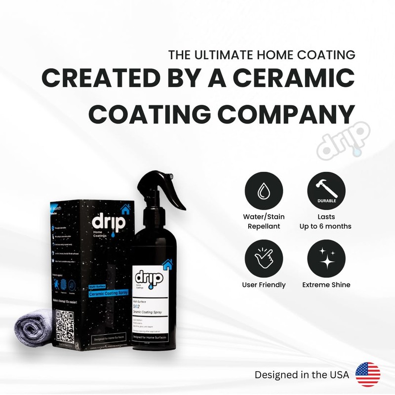 DRIP Home Ceramic Coating Spray Kit - Protect Kitchen &