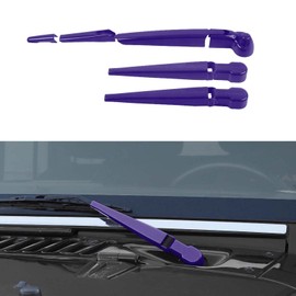 RAZPOY JK Windshield Wiper Blade Trim, 3PCS Front & Rear Window Wiper Blades Cover Compatible with Jeep Wrangler JK JKU 2007-2017, Purple