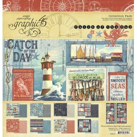 GRAPHIC 45 *CATCH OF THE DAY* COMPLETE PACKAGE ~ BEACH NAUTICAL *SHIPS FREE*