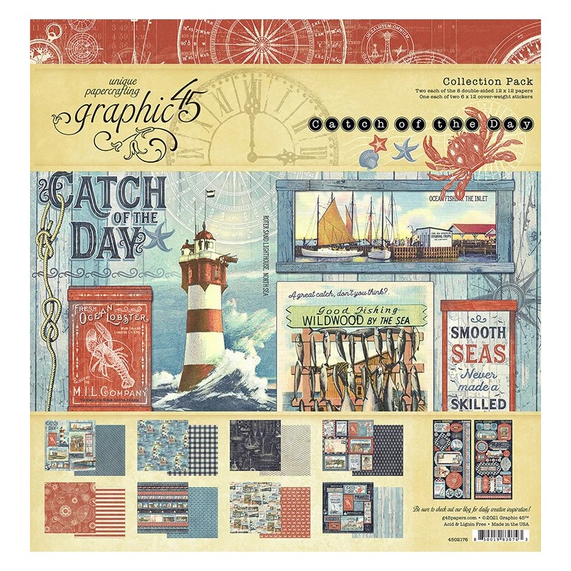 GRAPHIC 45 *CATCH OF THE DAY* COMPLETE PACKAGE ~ BEACH
