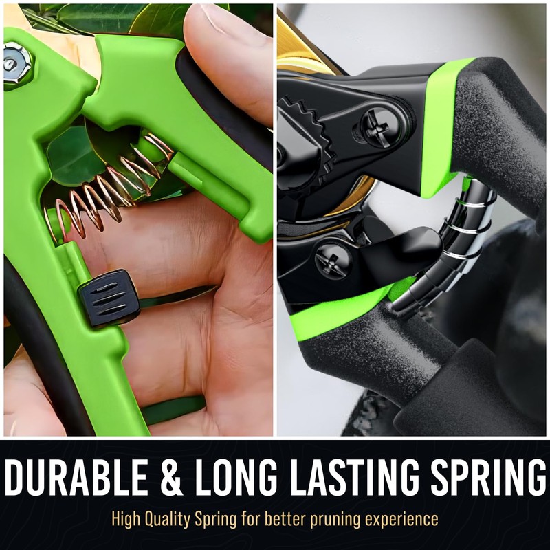 8.5" Professional Bypass Pruning Shears & Gardening Scissors Set -