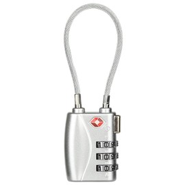 TSA Approved Luggage Locks, 3 Digit Steel cable Lock，a wire rope comgbinaiton padlock for Travel Baggage, Suitcase, Gym Lockers