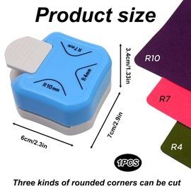 3-in-1 Corner Rounder, Hole Punch, 3-Way Craft Punch for Paper, Leather, Card Making