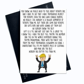 Trump Father's Day Card Funny Fathers Day Card Funny Father's Day Card, Card for Dad Moms Dads Banter Adult Humour Tie Dad Day Present PC411