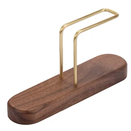 NOELAMOUR Coffee Filter Holder Wood Coffee Paper Stand Disposable Coffee Filter (Walnut Tree)