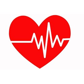 Creative Concept Ideas Heart with EKG Heartbeat CCI Decal Vinyl Sticker|Cars Trucks Vans Walls Laptop|Red|5.5 x 4.75 in|CCI2211