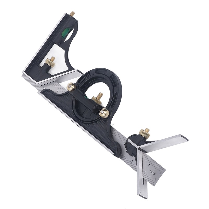 300MM Combination Square Length Depth Angle Measuring Ruler Stainless Steel