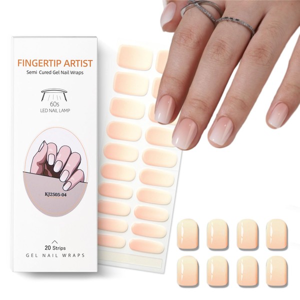 Pureglow Co Semi Cured Gel Nail Strips 20Pcs Gel Nails