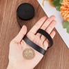 GORGECRAFT 1/2" Wide Faux Grain Buffalo Black Leather Strip 79"