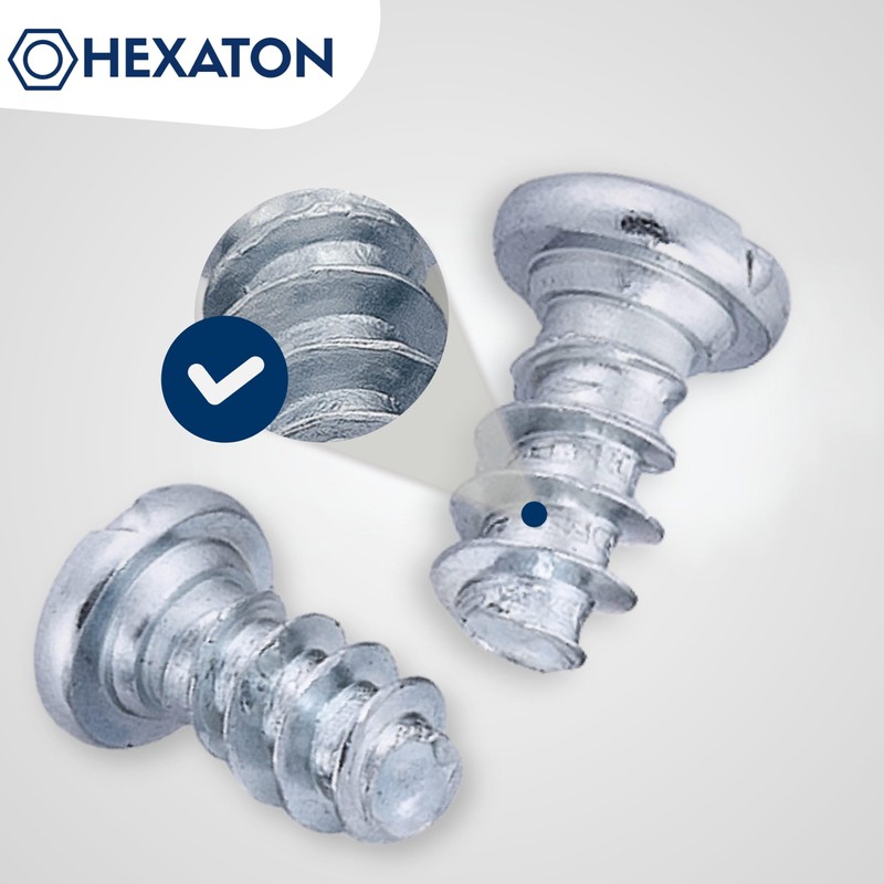 HEXATON Euro Screws with Round Head - 6.3 x 16